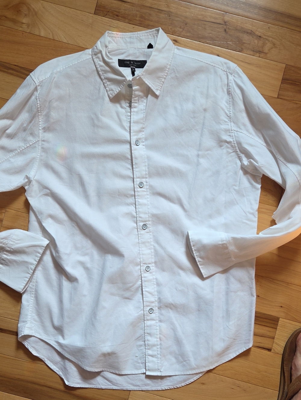 rag & bone White Men's Cotton Button-Up Shirt Large - Picture 2 of 7